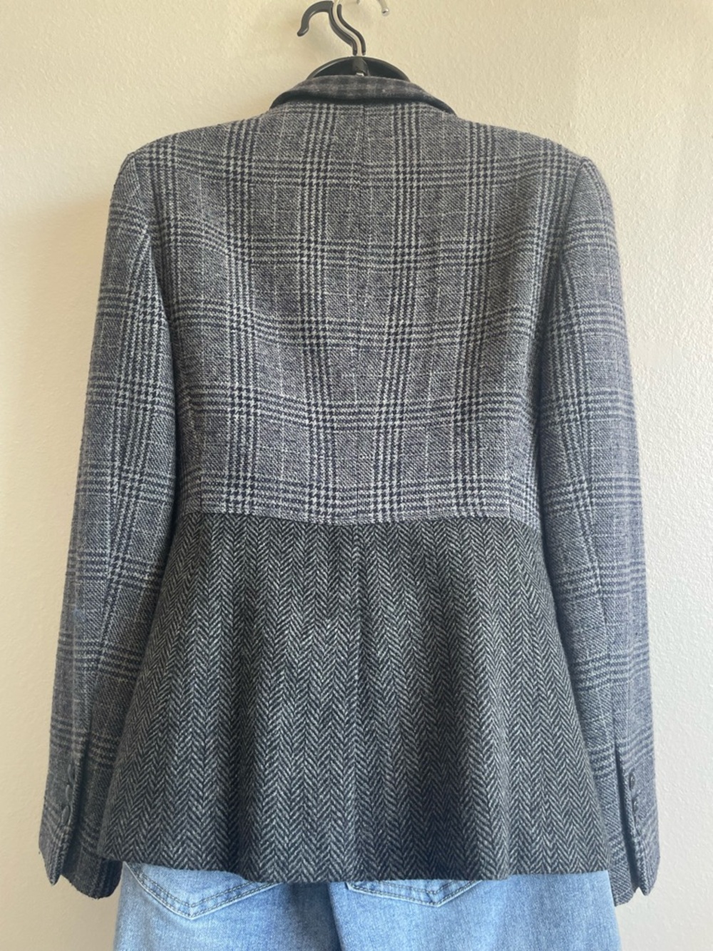 Brooks Brothers Patchwork Wool Blazer Women’s 6 Plaid Herringbone Tweed Jacket P - Picture 7 of 12